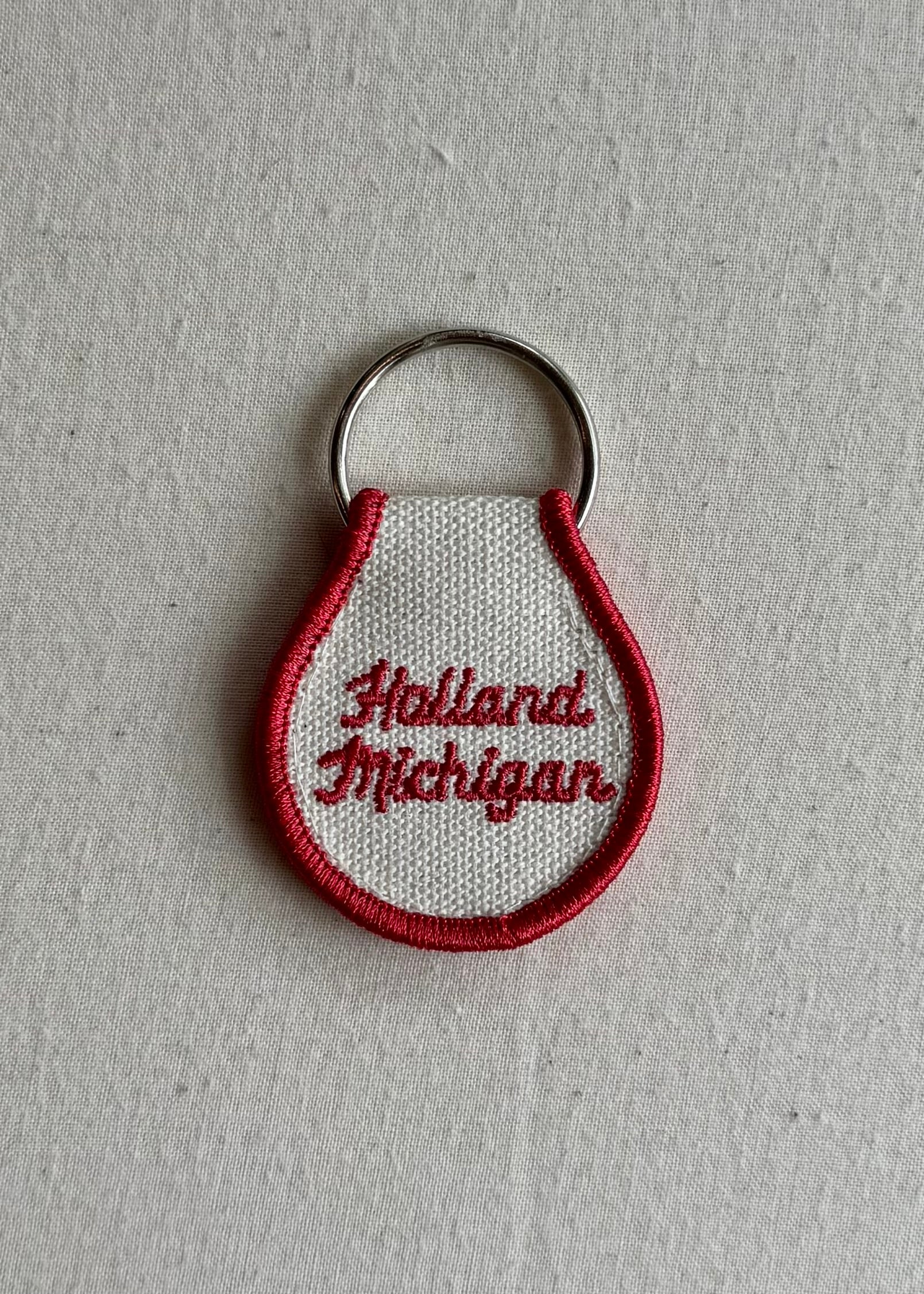 Embroidered Patch Keychain - Big Red
