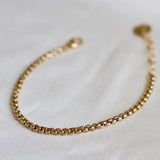 Holland Round Box Chain Bracelet - Gold