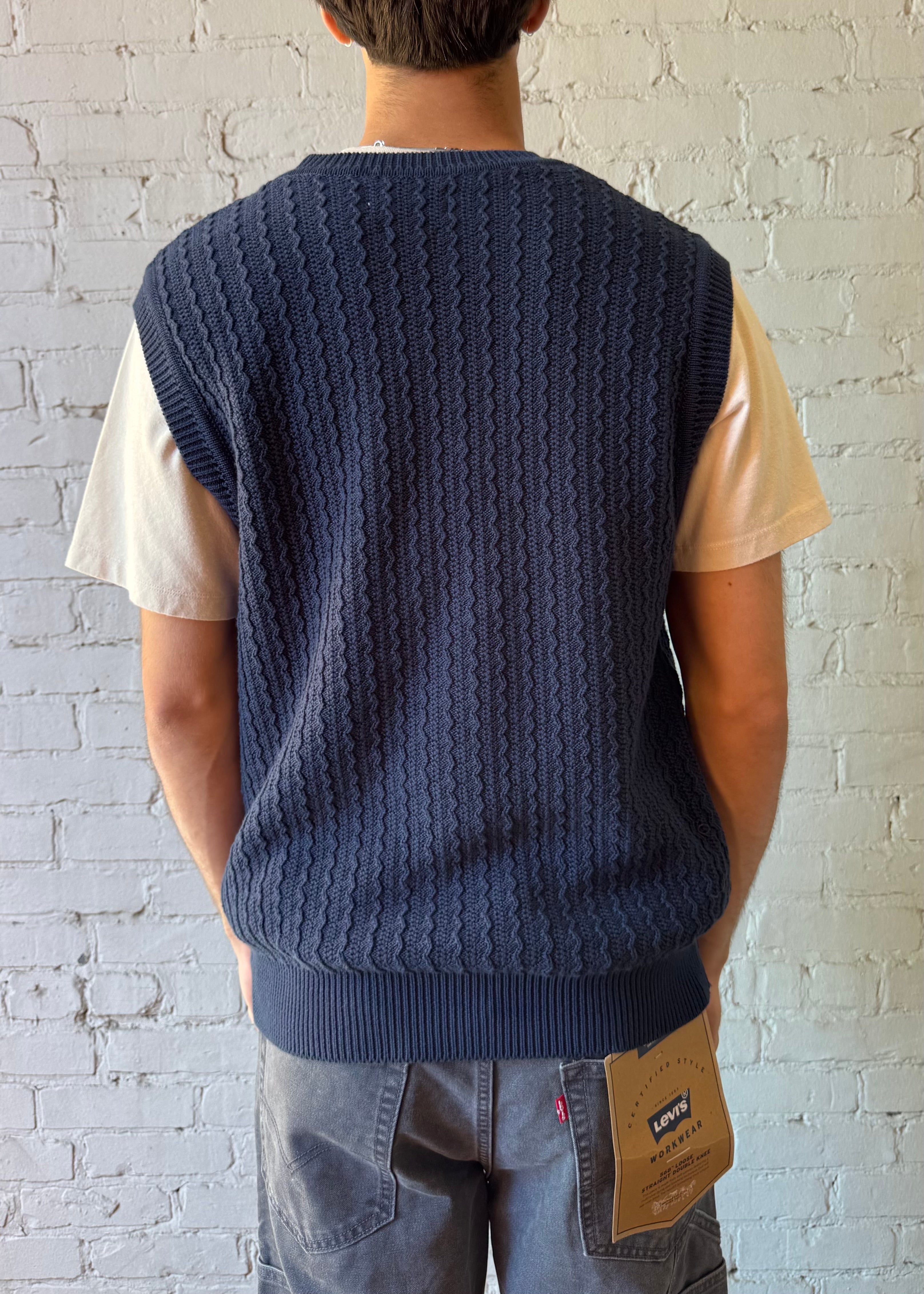 Knit Vest - Navy