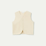 Button Up Vest - Beige