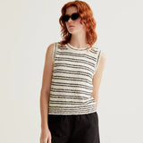 Sleeveless Vest - Black / White