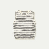 Sleeveless Vest - Black / White