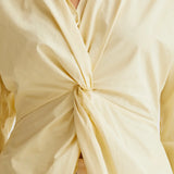Wrap Blouse - Light Yellow