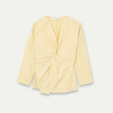 Wrap Blouse - Light Yellow