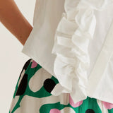 Ruffle Tank - White