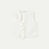 Ruffle Tank - White
