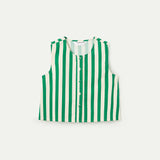 Sleeveless Tank - Green Stripe