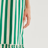 Midi Dress - Green Stripe