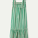 Midi Dress - Green Stripe