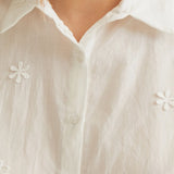 Embroidered Tank - White