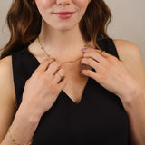 Fancy Box Chain Necklace - Gold
