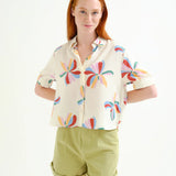Floral Button Up - Creme
