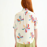 Floral Button Up - Creme
