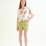 Floral Button Up - Creme