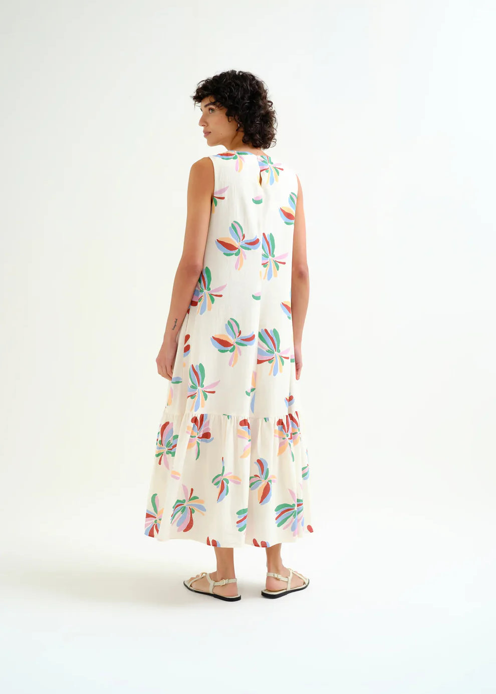 Floral Dress - Creme