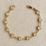 Round Opal Bracelet - Gold