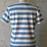 Gia Crew Tee - Pacific Blue Stripe