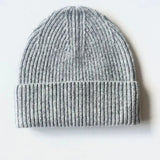 Merino Wool Everyday Beanie - Light Grey Mélange