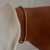 Holland Round Box Chain Bracelet - Gold