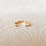Zirconia Open Ring- Gold