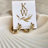 Lace Textures Hoops - Gold