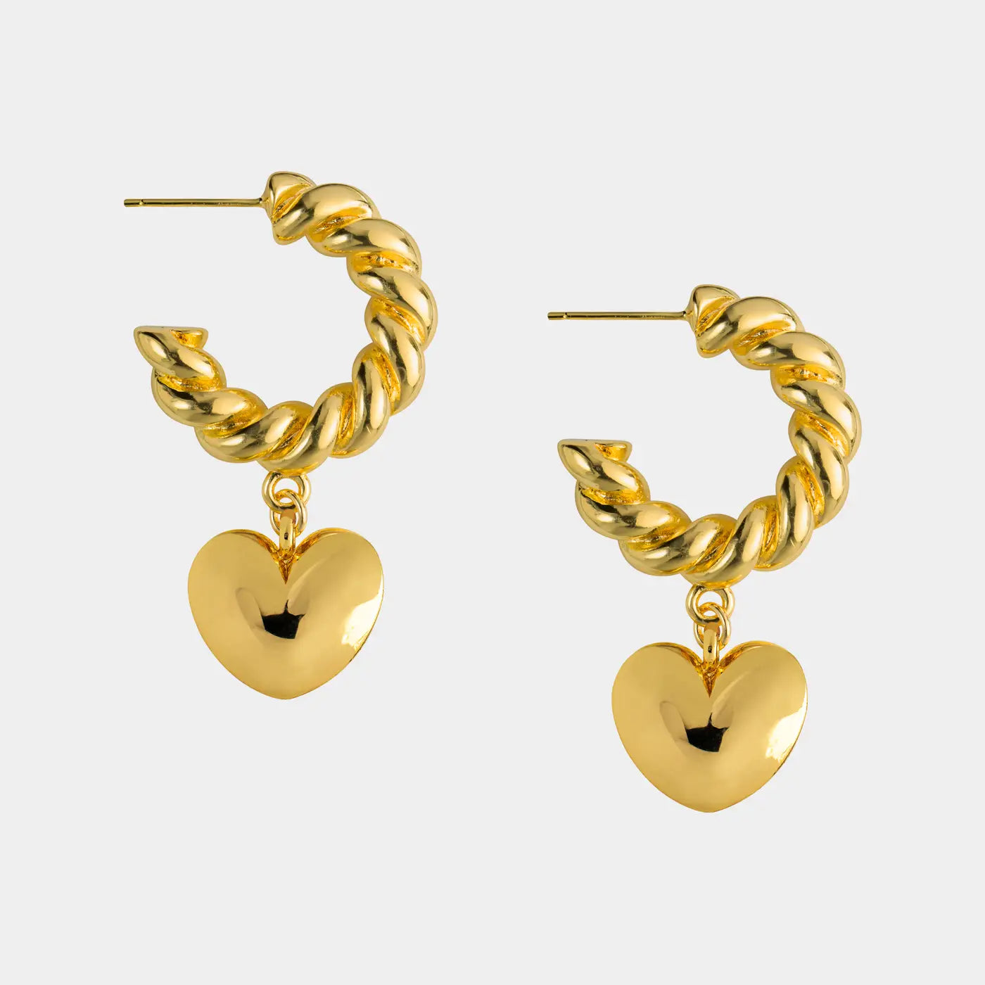 Adelina Heart Earrings - Gold