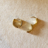Flat Chunky Clicker Hoops - Gold