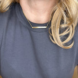 Polished Bar Necklace - Gold
