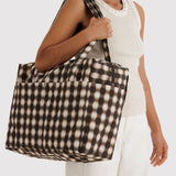 Cloud Carry On - Blurred Gingham Brown