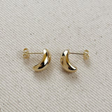 Polished Curved Studs - Gold