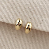 Polished Curved Studs - Gold