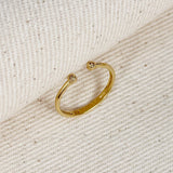 Zirconia Open Ring- Gold