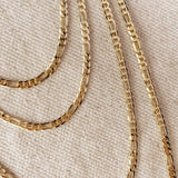 Flat Figaro Chain - Gold