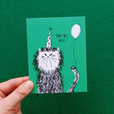 Angry Kitty Birthday Card