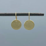 Coin Disc Dangle Earrings - Gold