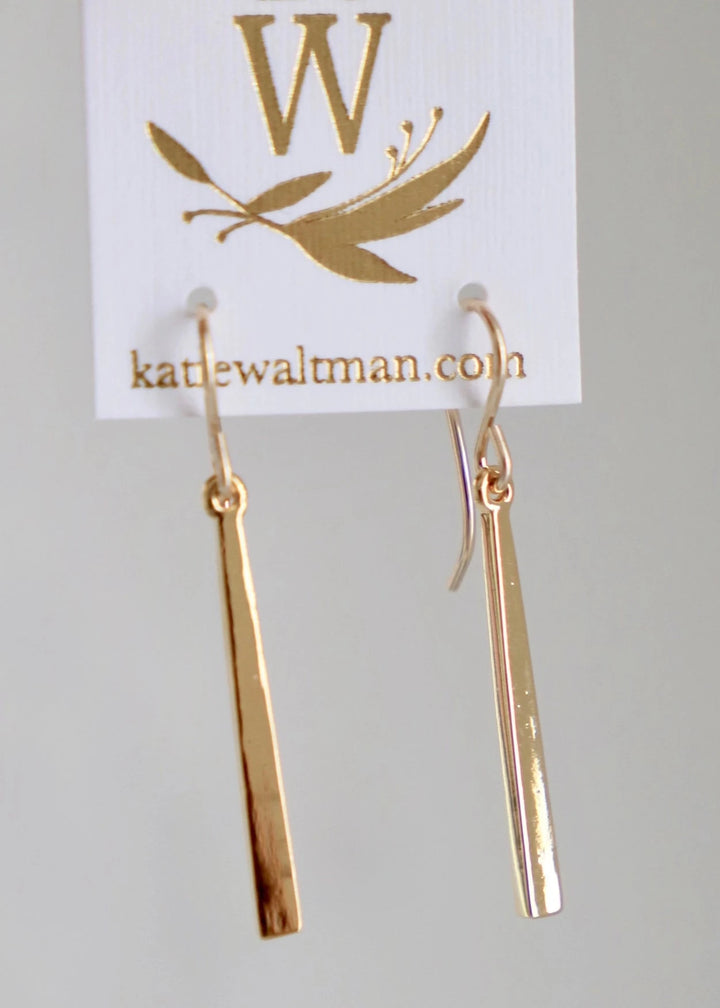 Petite Bar Earrings - Gold