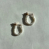 Pebble Hoop Earrings - Gold