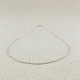 Round Rolo Chain Necklace - Silver