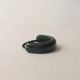 Wide Crescent Ponytail Hair Tie - Green