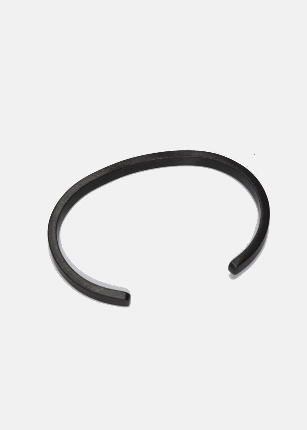 Flat Cuff Bracelet - Black Steel