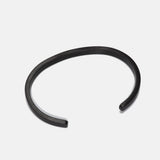 Flat Cuff Bracelet - Black Steel
