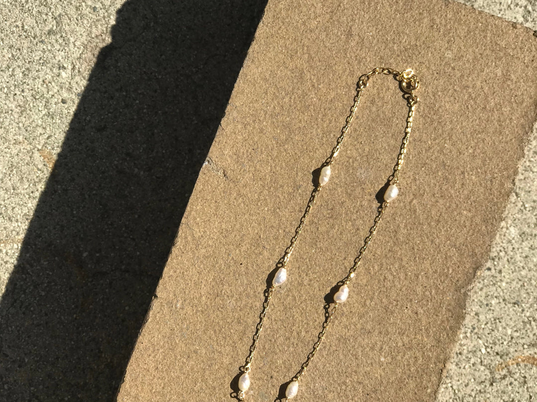 Seed Pearl Choker - Gold