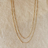 Diamond Cut Straw Chain - Gold