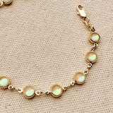 Round Opal Bracelet - Gold