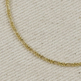 Rounded Figaro Chain Bracelet - Gold