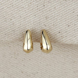 Triangle Hoop Earrings - Gold