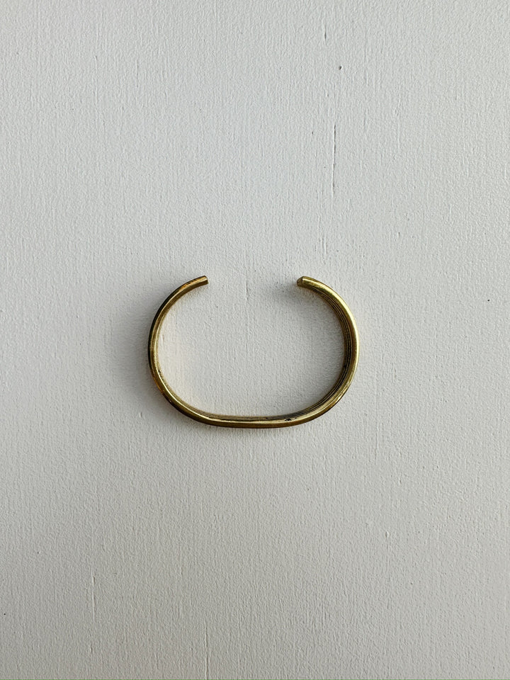 Flat Cuff Bracelet - Brass