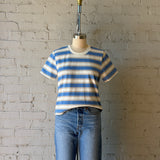 Gia Crew Tee - Pacific Blue Stripe
