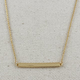 Polished Bar Necklace - Gold