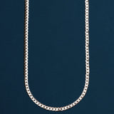 Flat Curb Chain - Silver